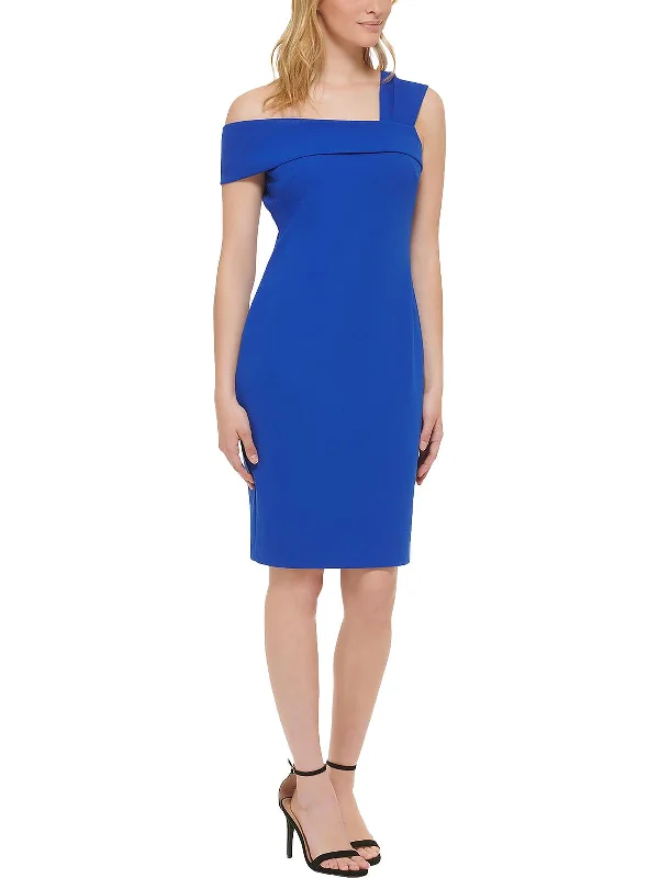 Daily Specials Womens Asymmetrical Knee Sheath Dress