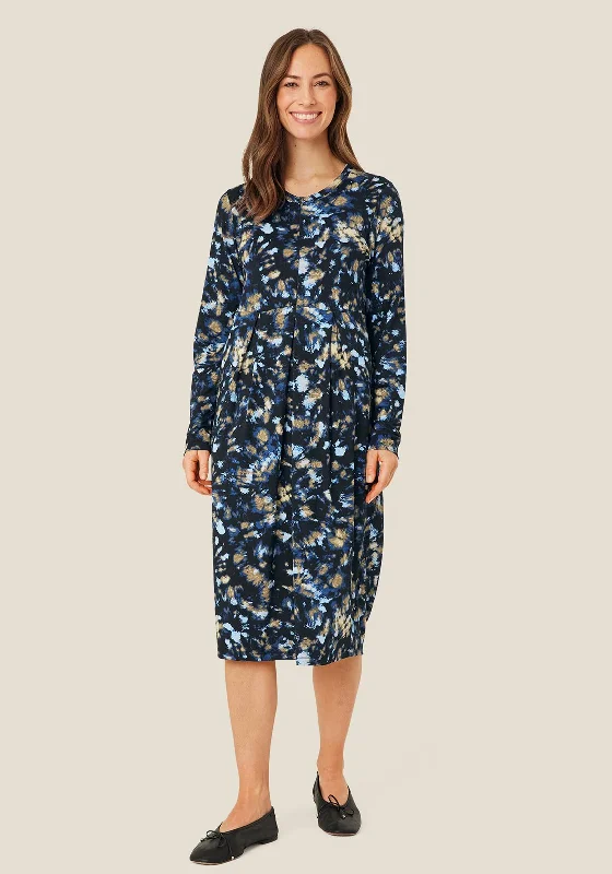 Mega Sale Masai Namoli Jersey Print Midi Dress, Dull Gold