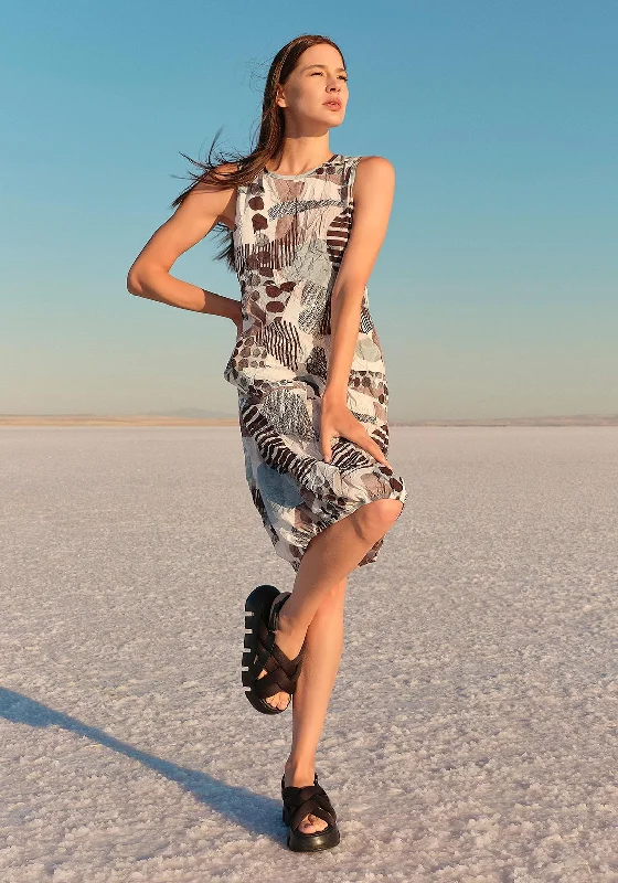 Amazing Deals Ever Sassy Stoney Alley Balloon Knee Length Dress, Multicoloured