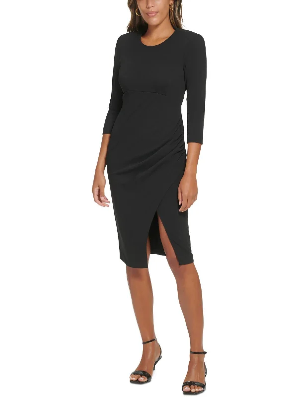 Overstock Womens Slit Knee Sheath Dress