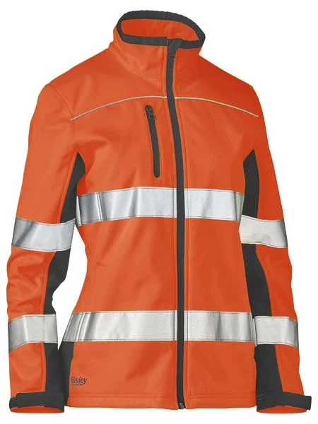 Final Markdown WOMEN'S TAPED TWO TONE HI VIS SOFT SHELL JACKET BJL6059T