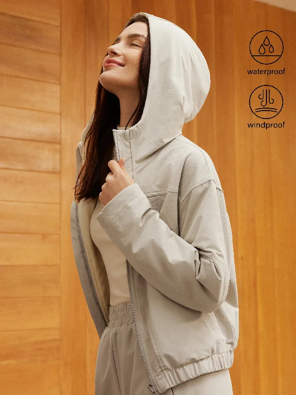 Final Sale Water-Proof Fleece Reversable Hooded Jacket