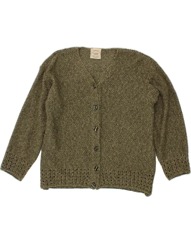 Value Deals CARRAIG DONN Womens Cardigan Sweater UK 16 Large Khaki Wool