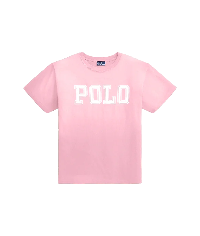 YEAR-End Clearance Logo Jersey Crewneck Tee - Pink
