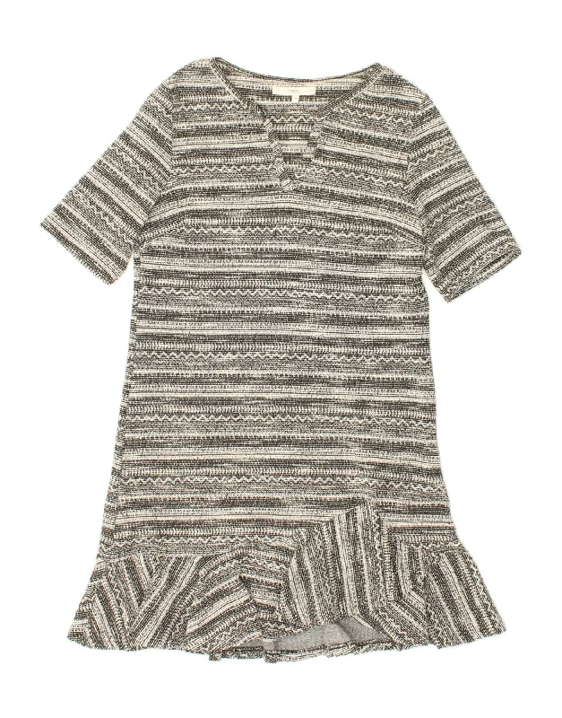 Exclusive Access NEXT Womens Jumper Dress UK 10 Small Grey Striped Polyester